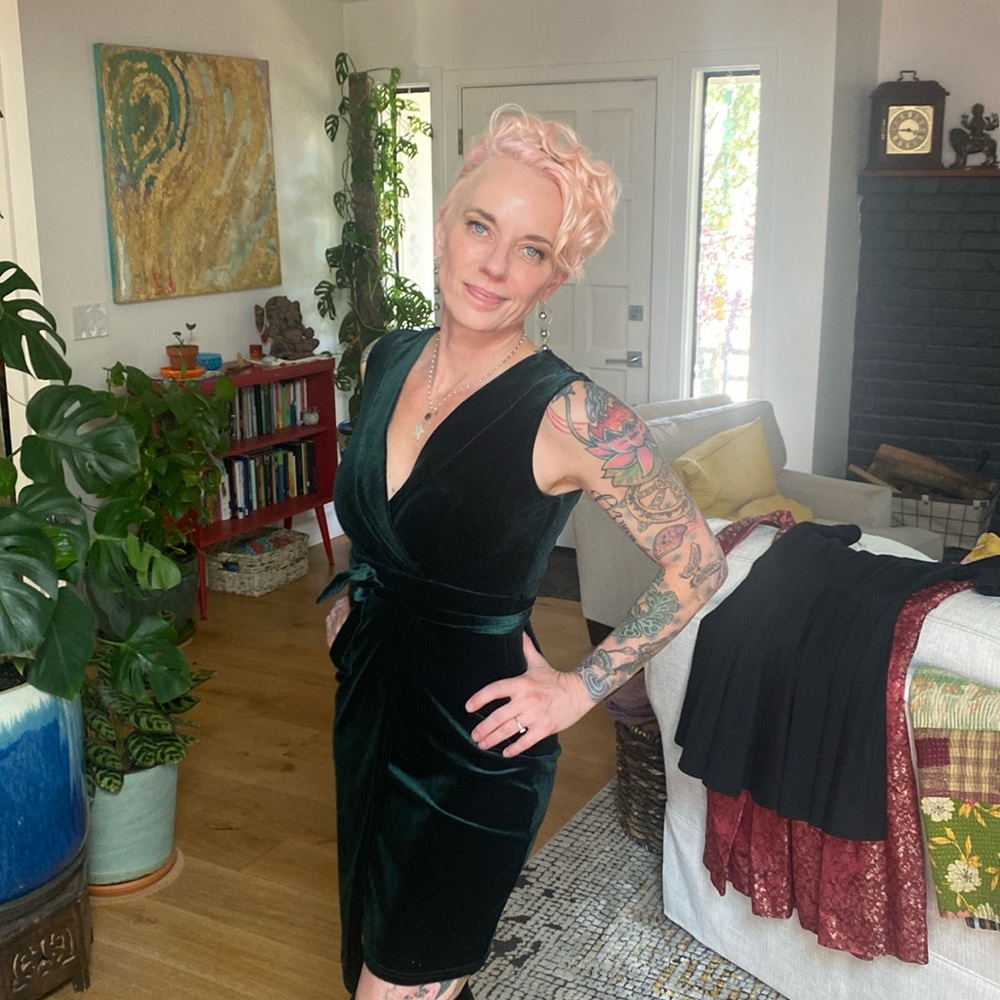 Holiday Emerald green dress